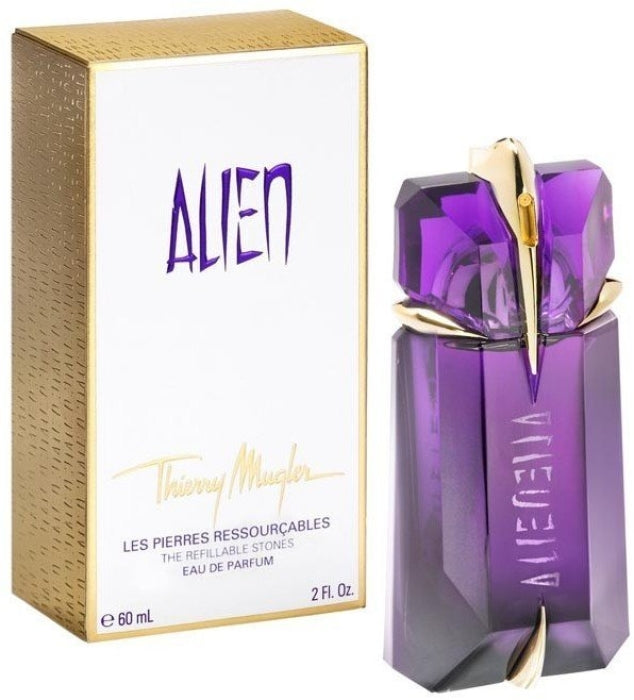 <p data-mce-fragment="1">Embodying a Solar Goddess, radiant and sensual, Alien by MUGLER diffuses peace and magic in its scent, thanks to its talisman fragrance. Alien is a talisman capable of revealing the light and creative force of every woman. It illuminates the women who wears it with an extraordinary halo. The rich and sensual notes of the Alien perfume reflect the feminine force: a powerful floral scent of jasmine linked to woody and amber notes.</p>
<p data-mce-fragment="1">Alien is powerful, radiant and gripping. Its enigmatic scent reveals a spectacular femininity, a universal call to be extraordinary. A woody and solar fragrance, Alien Eau de Parfum is a radiant talisman with enveloping and mysterious warmth.</p>