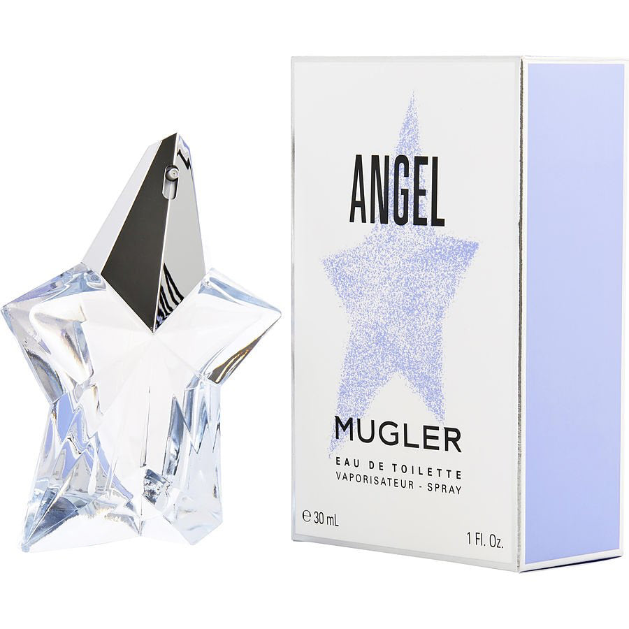 <p class="c-margin-bottom-2v description" data-auto="product-description" data-mce-fragment="1" itemprop="description">ANGEL Eau de Toilette invites women to live up to their dreams, to live in the moment and to push the boundaries. For the first time, the iconic ANGEL star bottle turns into a magnificent standing star that captures and diffracts light. This Eau de Toilette captures ANGEL's addictive and irresistible signature while spreading a new radiance.</p>
<ul class="bullets-section" data-auto="product-description-bullets" data-mce-fragment="1">
<li data-mce-fragment="1">Top Notes: Sparkling Mandarin &amp; Peony</li>
<li data-mce-fragment="1">Middle Notes: Delicious Candy Apple</li>
</ul>