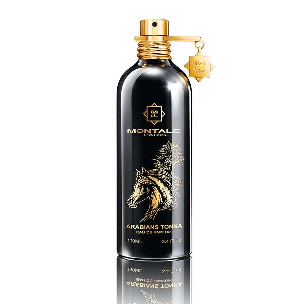 <p><span data-mce-fragment="1">LIMIT ONE PER CUSTOMER </span></p>
<p><span data-mce-fragment="1">Arabians Tonka, intended for lovers of rare perfumes, is the complice of Arabians, a tribute fragrance to the Arabic Horse. A fine blend of spiced volutes, bewitching Roses, Tonka Bean and Bergamot reveal an animal temperament of Oud, Amber and Musk. An audacious, racy and fiery fragrance, with an almost feminine look. 3.4 oz. Made in France.</span><br data-mce-fragment="1"><br data-mce-fragment="1"><b data-mce-fragment="1">TOP NOTES: </b>Bergamot,Saffron<br data-mce-fragment="1"><b data-mce-fragment="1">HEART NOTES: </b>Rose, Oud<br data-mce-fragment="1"><b data-mce-fragment="1">BASE NOTES: </b>Amber, Oakmoss, Tonka beans, Brown sugar, White musk</p>