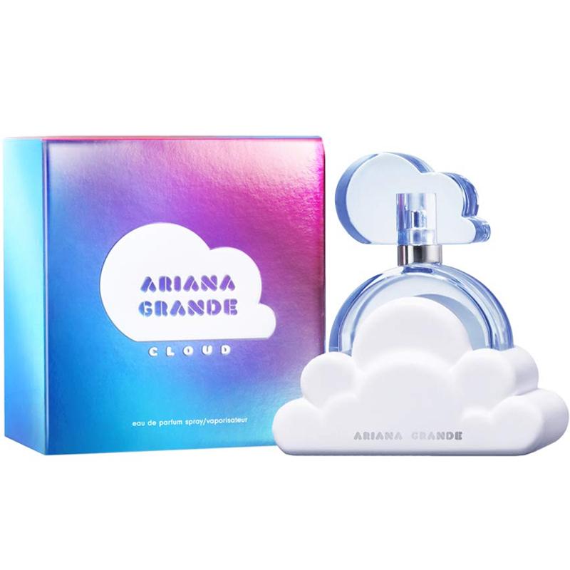 Cloud Eau de Parfum by Ariana Grande is an uplifting scent that imbues a thoughtful, artistic expression of positivity and happiness from Ariana to her fans. This addictive scent opens with a dreamy blend of alluring lavender blossom, forbidden juicy pear and mouthwatering bergamot. The heart of the fragrance is a whipped touch of crème de coconut, indulgent praline and exotic, vanilla orchid. Sensual musks and creamy woods add a cashmere like feel that seduces the senses. Fragrance Notes: Top - lavender, pear, bergamot Heart - coconut, praline, vanilla orchid Base - cashmere