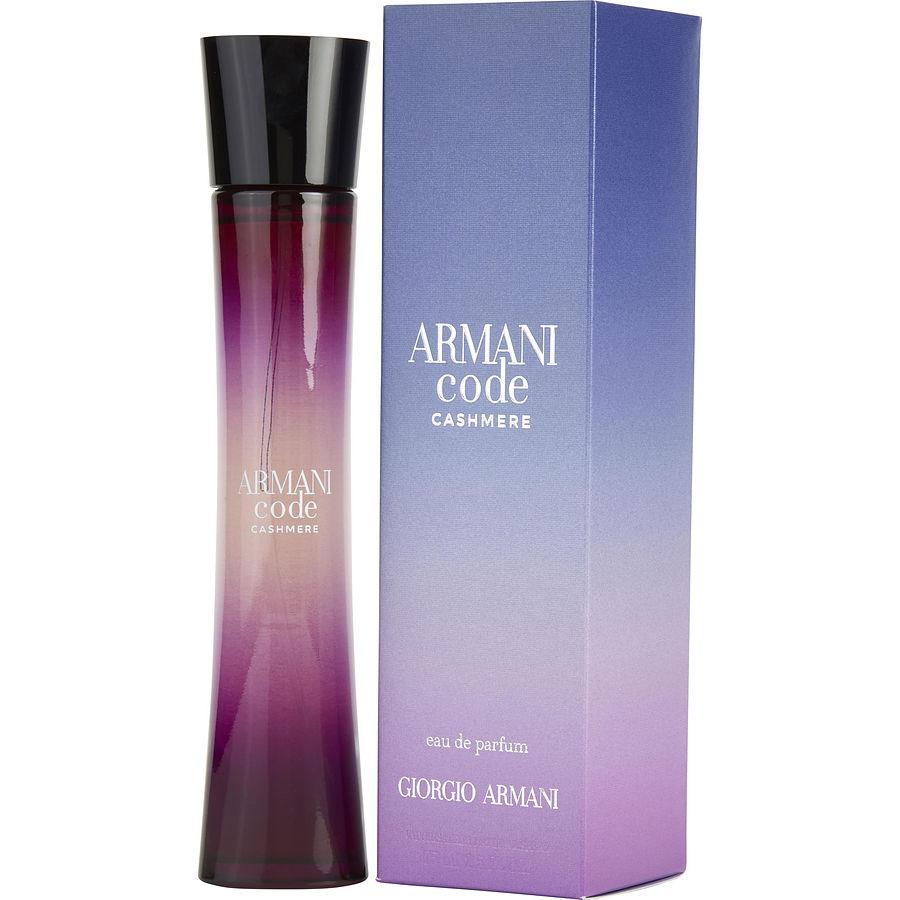 The Armani dress code, which began with Armani Code, then expanded with Code Satin in 2015, now welcomes Code Cashmere Fragrance. <br><br>Explore the warm and enveloping scent as the softest fabric, Armani Code Cashmere is a dense mosaic of contrast. The sillage is unfailingly illumined by glowing, ever-present orange blossom notes, accentuated by Sambac jasmine. Unforgettable, supremely sensual, it forms an accord with heliotrope and iris notes. The color is deep purple glistening with pink, mysterious shades for a scent that goes from floral fragrant touches to a nearly animal accord of leather, suede, and frankincense. <br><br>Armani Code Cashmere fragrance is the most intense dress code of the Armani Code collection. A fragrance that captures a love story told by two perfumers, Dominique Ropion and Carlos BenaÌøm (IFF). A tale of trust and comfort, warmed by a delicious almond-milk accord, a deep olfactory pool of pleasure.
