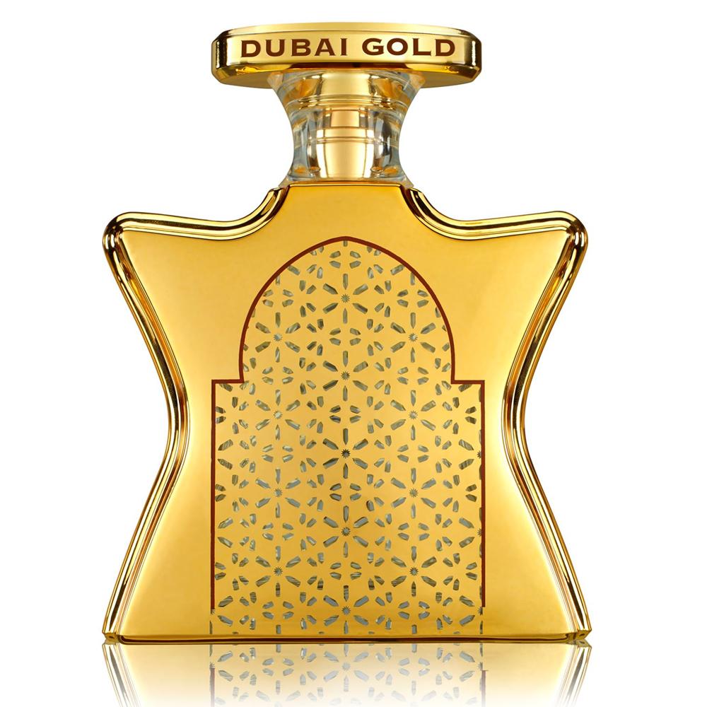 Can a fragrance shimmer and gleam? Bond No. 9 Dubai Gold does. Like that most precious of metals, it has a mesmerizing glow. Notes: brandy, saffron, bitter orange, ginger, cedarwood, guaiac wood, amber, sandalwood, musk and patchouli For men and women.