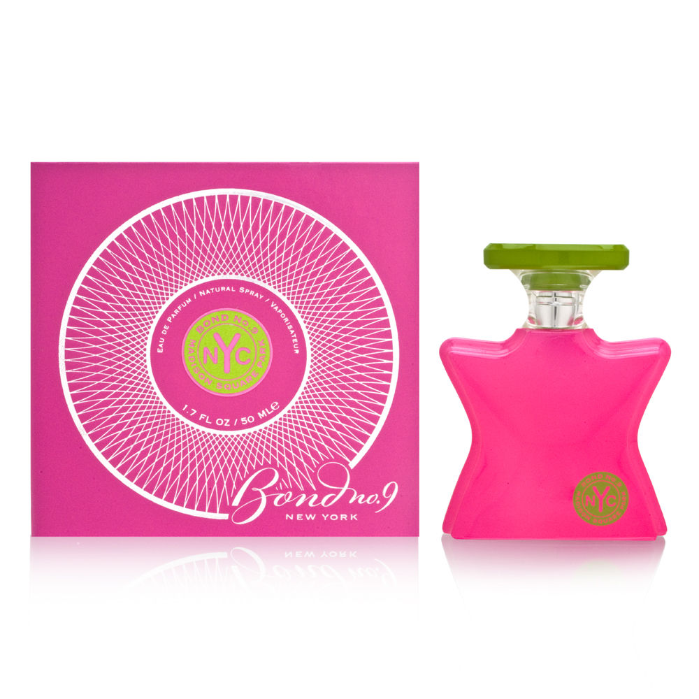<p><span>Limit one per customer at the moment. </span></p>
<p>Madison Square Park was the height of fashion in the Gilded Age. Today it's back-in hip-&amp;-cool revival mode. So now is the time for a neighborhood eau de parfum; an arresting, super-bright mélange of romantic florals and crisp greens. The vibrant neon pink and green bottle has a removable, grass-green Deco Modern rose-blossom accent (on the 3.3 oz. size only) which can be worn as a bracelet or brooch. Woch. Ah, perfume and jewelry. We love that combination. Top Notes: Grape Hyacinth, Huckleberry, Prairie Dropseed Grass Middle Notes: Red Leaf Rose, Red Hunter Tulips Base notes: Hoptree, Teakwood and Vetiver Root</p>