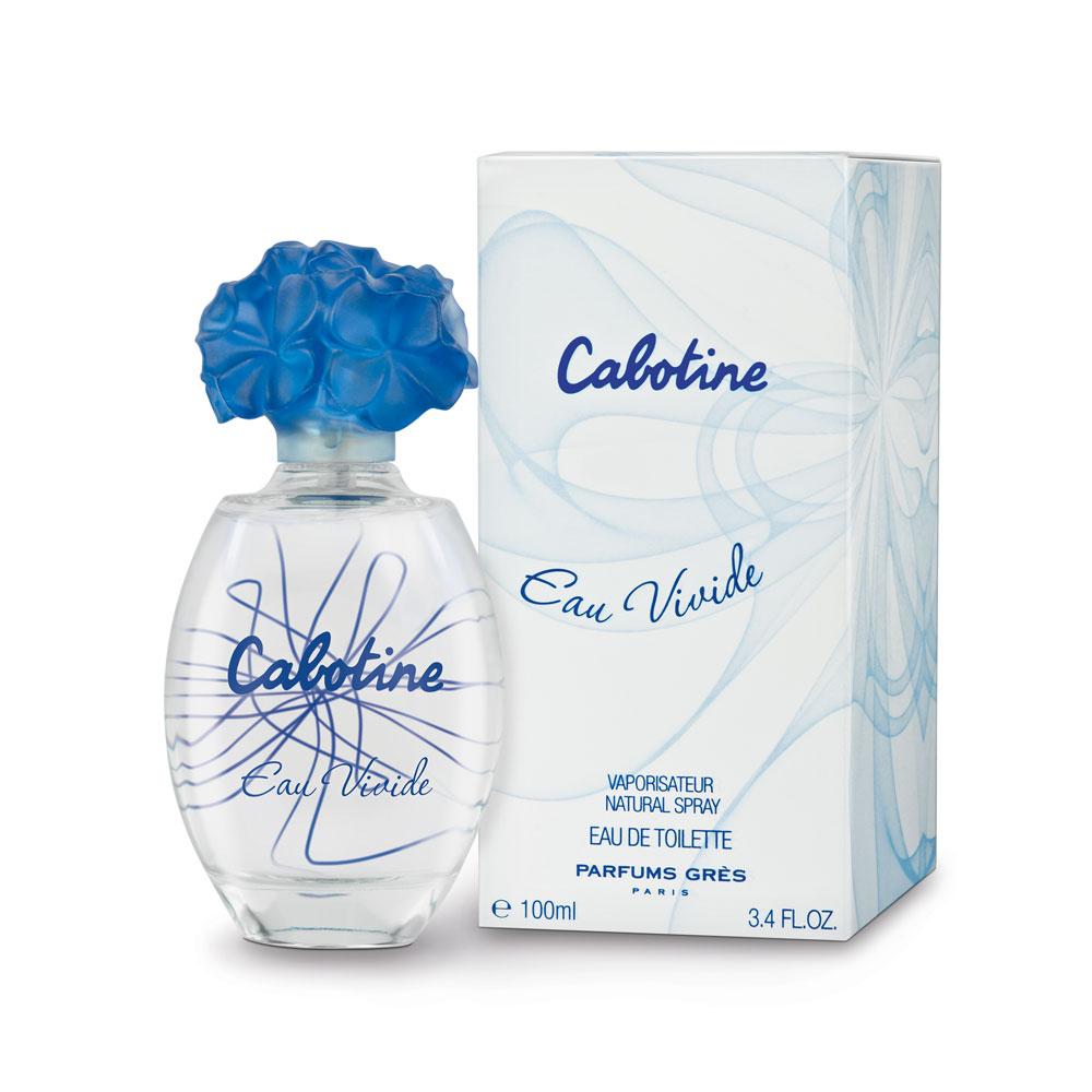 Cabotine Eau Vivide by Gres Parfums is a floral aquatic fragrance for women. It contains notes of lemon, black currant, freesia, rose, lily of the valley, peach, white cedar, musk and salycilate. <br>Gres launched Cabotine Eau Vivide in 2013.