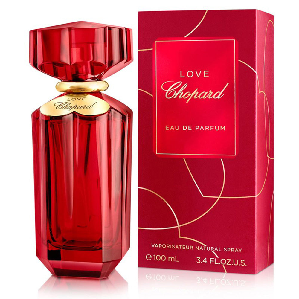 <p data-mce-fragment="1">A red-carpet fragrance that makes heads turn and hearts flutter, capturing the positive and glamorous love and life attitude of Chopard.</p>
<p data-mce-fragment="1"><strong data-mce-fragment="1">Fragrance story</strong>: Love Chopard is Chopard's dazzling tribute to roses. It is a flamboyant and seductive scent crafted by master perfumer Alberto Morillas around a whirl of the most gorgeous roses in the world, intertwined with a superb parade of sustainably sourced natural ingredients.</p>
<p data-mce-fragment="1"><strong data-mce-fragment="1">Style</strong>: Floral.</p>
<p data-mce-fragment="1"><strong data-mce-fragment="1">Notes</strong>:</p>
<p data-mce-fragment="1">- Top: damascena rose infusion, rose taïf, mandarin.</p>
<p data-mce-fragment="1">- Middle: Bulgarian damascena rose essential oil, centifolia rose from Morocco, jasmine sambac, orange blossom.</p>
<p data-mce-fragment="1">- Base: Turkish damascena rose absolute, patchouli.</p>