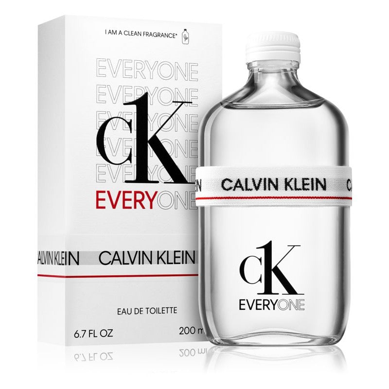 CK Everyone is a genderless scent for today that celebrates the infinite freedom of self-expression. The multifaceted scent is fresh and provocative. Building on the iconic legacy of CK One, this new scent is vegan, made from naturally derived alcohol and infused with ingredients derived from natural origins, making this Calvin Klein's first "clean" fragrance. Organic orange oil layers over a heart of blue tea accord and a musky base of cedarwood, creating a complex, uplifting scent. The glass bottle, which is recyclable once the pump is removed, features an elastic logo band (in homage to classic Calvin Klein underwear) that can be worn and reused. Love every one of you in CK Everyone.

Top Notes: Organic Orange Essential Oil, Ginger
Middle Notes: Blue Tea Accord, Watery Notes
Bottom Notes: Cedarwood, Patchouli, Amber