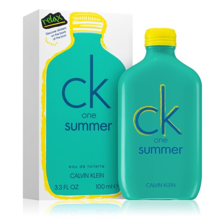 Exhilarating and fresh, the new limited-edition CK One Summer is a genderless fragrance that is reflective of the sunny season. The newest member of the CK One tribe celebrates summer with a bright citrus woody scent. The energizing fragrance evokes the ocean breeze, sparkling with top notes of mandarin, ginger and sea salt. Layered with a heart of sage, the base of sandalwood and amber imparts an intriguing and sensual ephemera. Effortless and youthful, CK One Summer represents the endless pleasure of a long summer day at the beach. In a vibrant reflection of the summer sky, the turquoise bottle can be customized with an assortment of playful stickers, creating a personalized beach scene that embodies the spirit of the season.

Top Notes: Mandarin, Ginger, Sea Salt
Middle Notes: Sage
Bottom Notes: Sandalwood, Amber