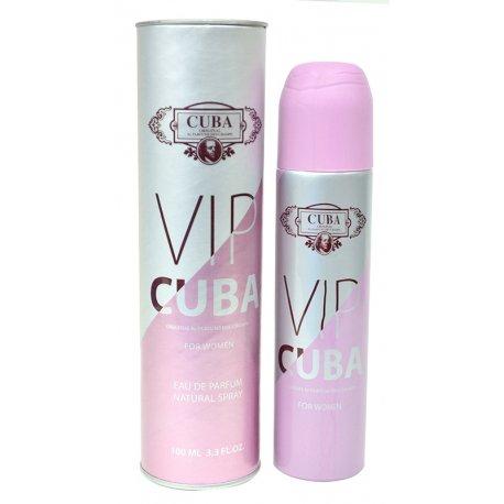 <p>Cuba VIP is a sensual but sophisticated scent for women that features notes of pink champagne, peach blossom, amber and white musk.</p>