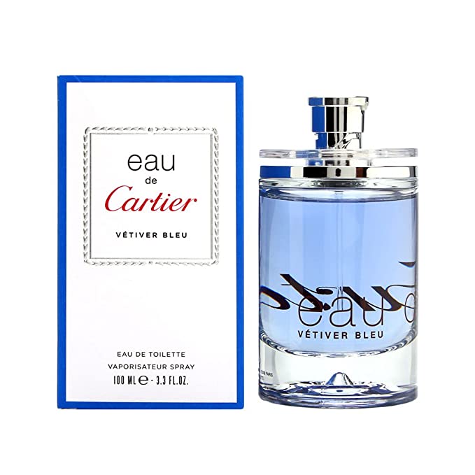 Eau De Cartier Vetiver Bleu Cologne by Cartier, Released in 2015, Eau De Cartier Vetiver Bleu is a unisex fragrance with green, aromatic, and woody main accords. Mathilde Laurent, the in-house perfumer for the brand, created this fragrance, which has a mint top note, a licorice middle note, and a vetiver base note. With moderate longevity and sillage, the scent works well on spring, summer and fall days.