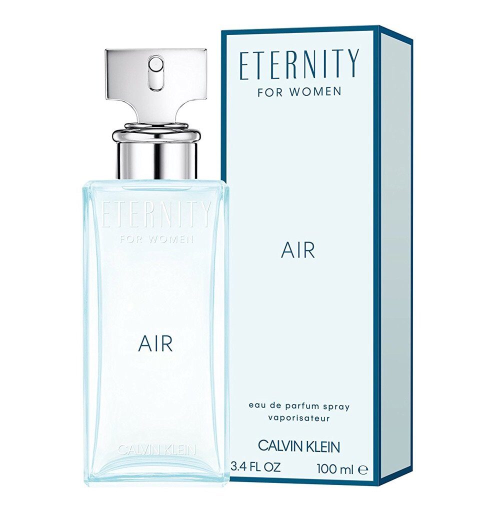 Creating a new, fresh, Eternity Calvin Klein signature, the Eternity Air For Women Eau de Parfum captures all of the different shades of the atmosphere with sky of the sky accord - airy, yet dense - like the soft breath of a pulse.<br><br>A structure built around contrasts, based on an unusual blend of natural airy and energetic sensations. Inciting an exhilarating freshness. Eternity Eternity Air For Women Eau de Parfum encapsulates the essence of sensuality and the unwavering bond of everlasting love.<br><br>Fragrance Notes:<br>Top - Grapefruit oil, black currant absolute, sky of the sky accord<br>Mid - Peony, muguet, pear accord<br>Dry - Cedarwood oil, ambergris, skin musk