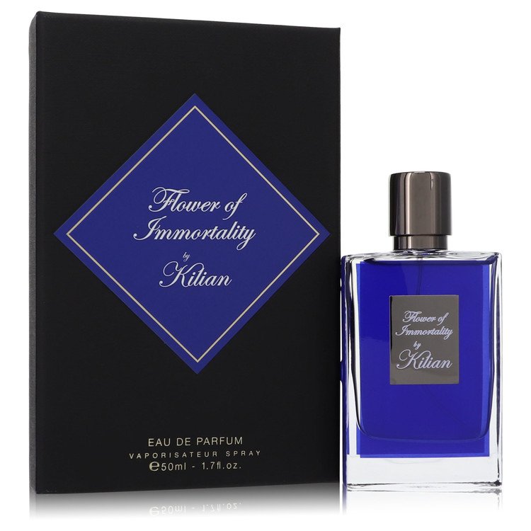 Flower Of Immortality Perfume by Kilian, Take the long-view of your daytime activities with the floral-fruity unisex fragrance of Flower of Immortality. Released in 2013, this long-lasting scent is the creation of the legendary nose of Calice Becker. This captivating aroma recreates the energy of warm spring and summer days to show off your playful side without being overpowering. Much like a garden on the verge of full bloom, a moderate sillage creates an irresistible air of anticipation that pulls people ever closer to you. Its complex and subtle weave of fragrance notes includes Tonka bean, rose, black currant, iris, carrot seeds and white peach.

The Paris perfume brand, Kilian, entered the fragrance market with the launching of their first scent in 2007. To date, they have released fifty-nine distinctive fragrances, each focusing on using only the finest sustainable ingredients to create upscale aromas. The company collaborates with the top noses in the field to produce new and exciting fragrances beloved all over the world