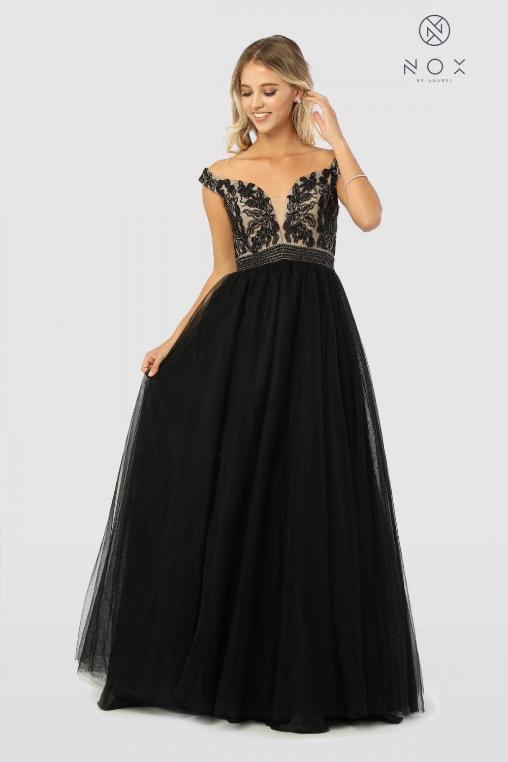 <p><br>This long evening gown features a sleeveless tank bodice encrusted V-neckline, full length skirt that elegantly flows to the floor, and a zipper closure.</p> <p> </p> <p>Closure : Back Zipper</p> <p>Sleeve Style : Cap Sleeve</p> <p>Length : Floor Length</p> <p>Color : Black</p> <p>Size : XS, S, M, L, XL, 2XL</p> <p>Fully Lined</p> <p>Occasion : Formal, Prom, Homecoming, Special Occasion</p>