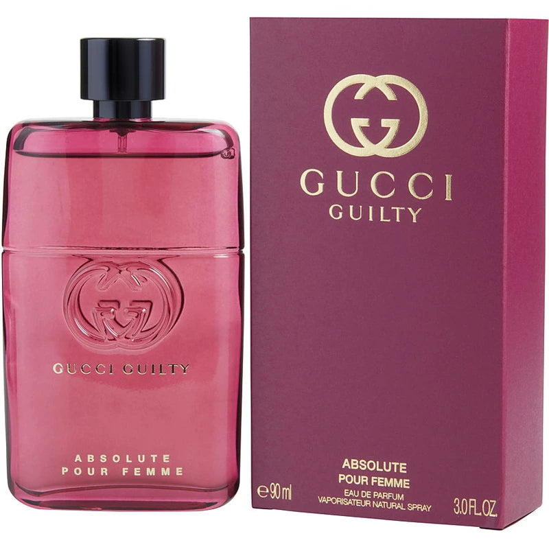 <p>Born out of a special collaboration between Creative Director Alessandro Michele and master perfumer Alberto Morillas, Gucci Guilty Absolute Pour Femme is created using a particular blend with a structure that remains unchanged from the first time it is applied to the skin. Goldenwood is complemented with a mysterious note of blackberry, creating a non-traditional chypre fruity fragrance for a contemporary woman. The fragrance‰۪s composition is intensified with patchouli oils and Bulgarian rose.</p>