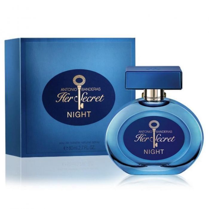 Her Secret Night is a feminine perfume by Antonio Banderas. The scent was launched in 2016
Her Secret Night fragrance notes

Top Notes
Green apple, Mandarin, Blackcurrant, Lemon
Heart Notes
Gardenia, Orange blossom
Base notes
Amber, Patchouli, Sandalwood, Tonka bean