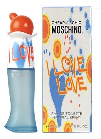 <p>Introduced in 2004,Moschino‰۪s cheap &amp; chic I Love Love perfume for women is a bright and sparkly scent. The fragrance begins with top notes of citruses and red fruits. The heart introduces fresh flowers of lily of the valley,tea rose,and cinnamon leaves. The dry down is woody and musky with Tanaka wood,musk,and cedar. The bottle is a pop explosion of orange,sky-blue,and yellow print,inspired by the silhouette of Olive Oyl,Popeye‰۪s girlfriend.</p>
<p><strong>Recommended Use</strong> Daytime wear</p>