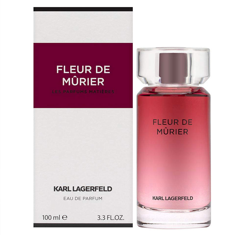 <p data-mce-fragment="1">Discover Fleur de Mûrier, the new Eau de Parfum by KARL LAGERFELD. This feminine fragrance entices with fruity top notes and seductive floral middle notes set atop a warm, sensual base of sandalwood and musk. Floriental, feminine, fascinating.</p>
<ul data-mce-fragment="1">
<li data-mce-fragment="1">Top: red currant &amp; raspberry leaves</li>
<li data-mce-fragment="1">Heart: Mulberry flower &amp; violet leaves</li>
<li data-mce-fragment="1">Base: Sandalwood &amp; Musk</li>
</ul>