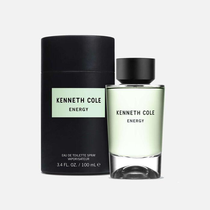 Energy
For the thrill seeker, Kenneth Cole Energy packs a refreshing bright punch to power through your day. Energizing white citrus and orange blossom opens up to a vibrant dose of earthy tuberose, green vetiver and musk for an instant pick me up.  Wear the scent boldly as a subtle standalone, or layer it up with For Him or For Her. These fragrances are for everyone.

Top Notes:  Neroli, Orange Flower, Magnolia
Heart Notes:  Night Blooming Jasmine, Tuberose Absolute
Bottom Notes:  Sandalwood, Vetiver, Musk