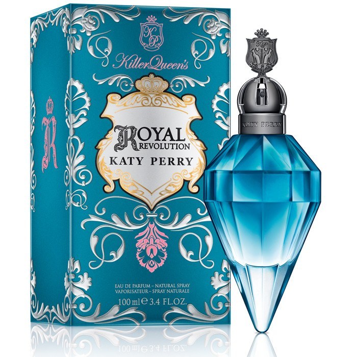 Introduced in 2014. Katy Perry Royal Revolution is the third fragrance that was created in collaboration with Coty. Royal Revolution arrives on the market in a blue bottle. It is an irresistible floral fragrance inspired by the beauty of blue diamond.<br><br>The composition is floral and slightly fruity. The top notes include aromas of red pomegranate and pink freesia. Jasmine and orange flower are enriched with sandalwood in the heart, while the base includes unusually mystical notes of blackthorn with addition of vanilla orchid, leather and skin musk.<br><br>