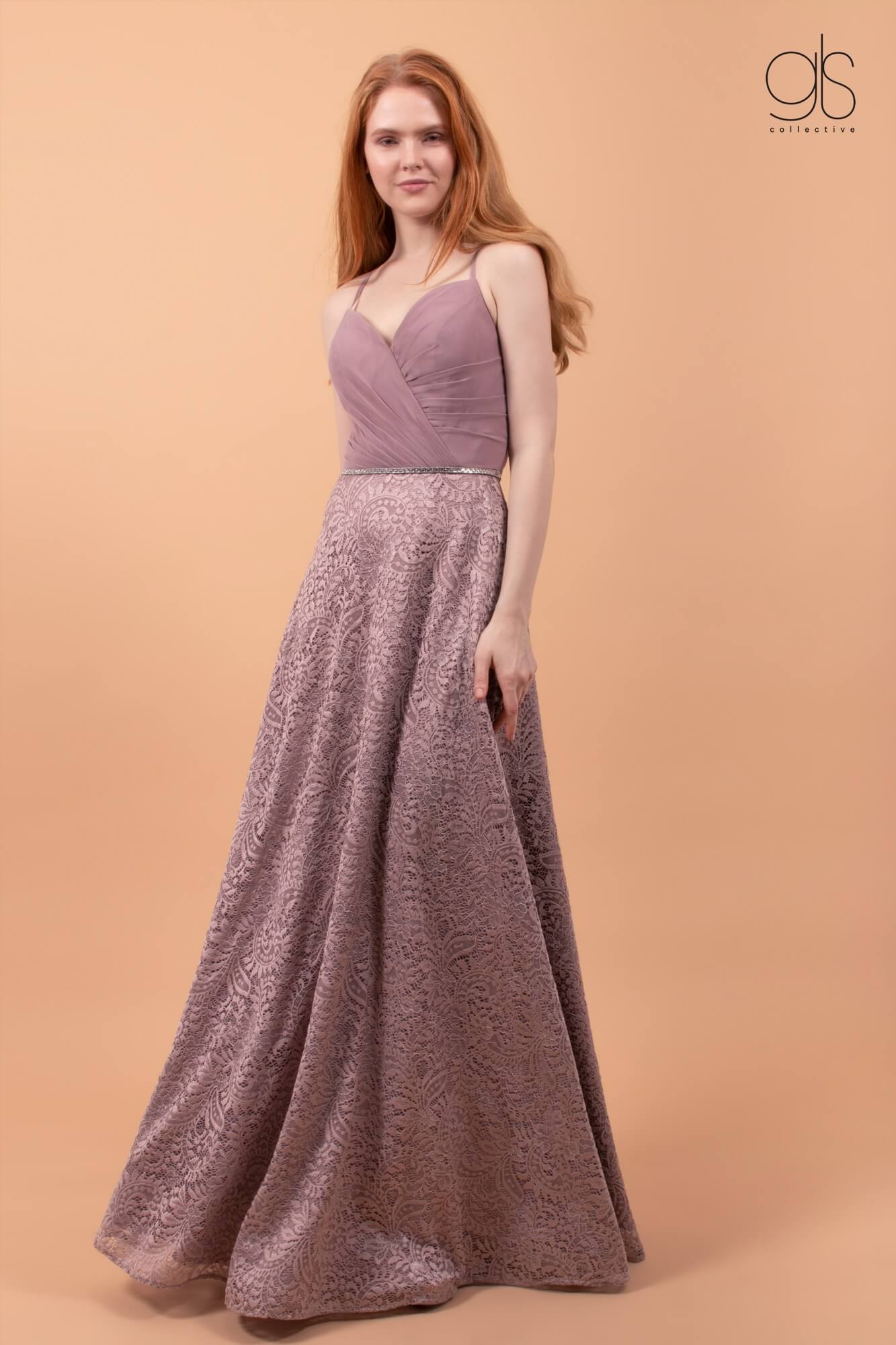 This stunning floor length dress featuring a spaghetti strap sweetheart neckline with ruched bodice, back cutout and made of lace material. Perfect for evening party, formal or any special occasion.<br><br> <br>Fabric : Lace<br><br>Closure : Zipper Back<br><br>Length : Full Length<br><br>Sleeve : Spaghetti Strap<br><br>Colors : Mauve, Navy<br><br>Sizes : XS, S, M, L, XL, 2XL, 3XL<br><br>Fully Lined<br><br>Soft Cup Inserts<br><br>Occasion : Formal, Prom, Homecoming, Wedding Guest, Evening Party, Red Carpet, Pageant, Special Occasion 