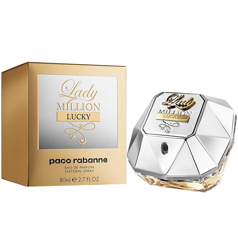 Lady Million LUCKY! Seek out sensations. No limits. Create your own luck, life is a game! A euphoric flower in every way: sparkling, vibrant, addictive. With a dash of insolence and sandalwood. An audacious rose.