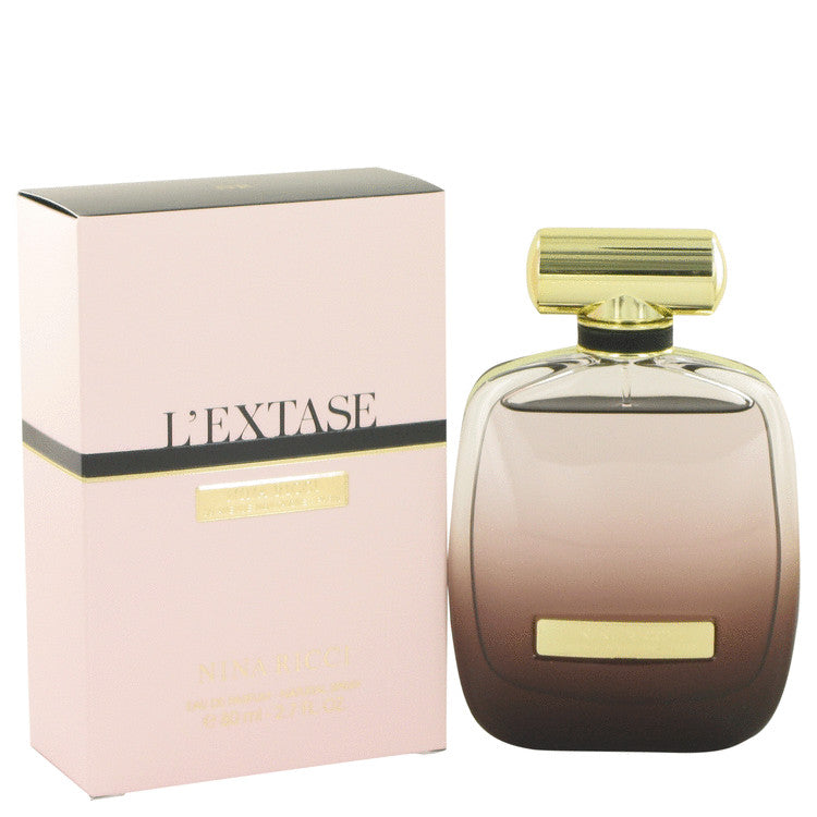 Nina Ricci presents L'Extase, a new fragrance in 2015, inspired by a woman's erotic fantasies. This fragrance represents the new, third pillar of the house when it comes to perfumes, two other pillars being L’Air du Temps and Nina. L'Extase invites you to "liberate your fantasies."

This floral, musky and oriental composition is created by the famous perfumer Francis Kurkdjian. The composition is made of two kinds of accords; the first one consisting of white petals, rose and pink pepper, while the other is more sensual and warm with Siamese benzoin, Virginian cedar, musk and amber.

French model Laetitia Casta is the face of the campaign. The bottle design imitates a minaudière clutch from the archives of Nina Ricci, in mauve with a black satin ribbon around its neck. The box is decorated with colors of dusky pink, black and gold.

MAIN ACCORDS: Rose, Amber, Balsamic