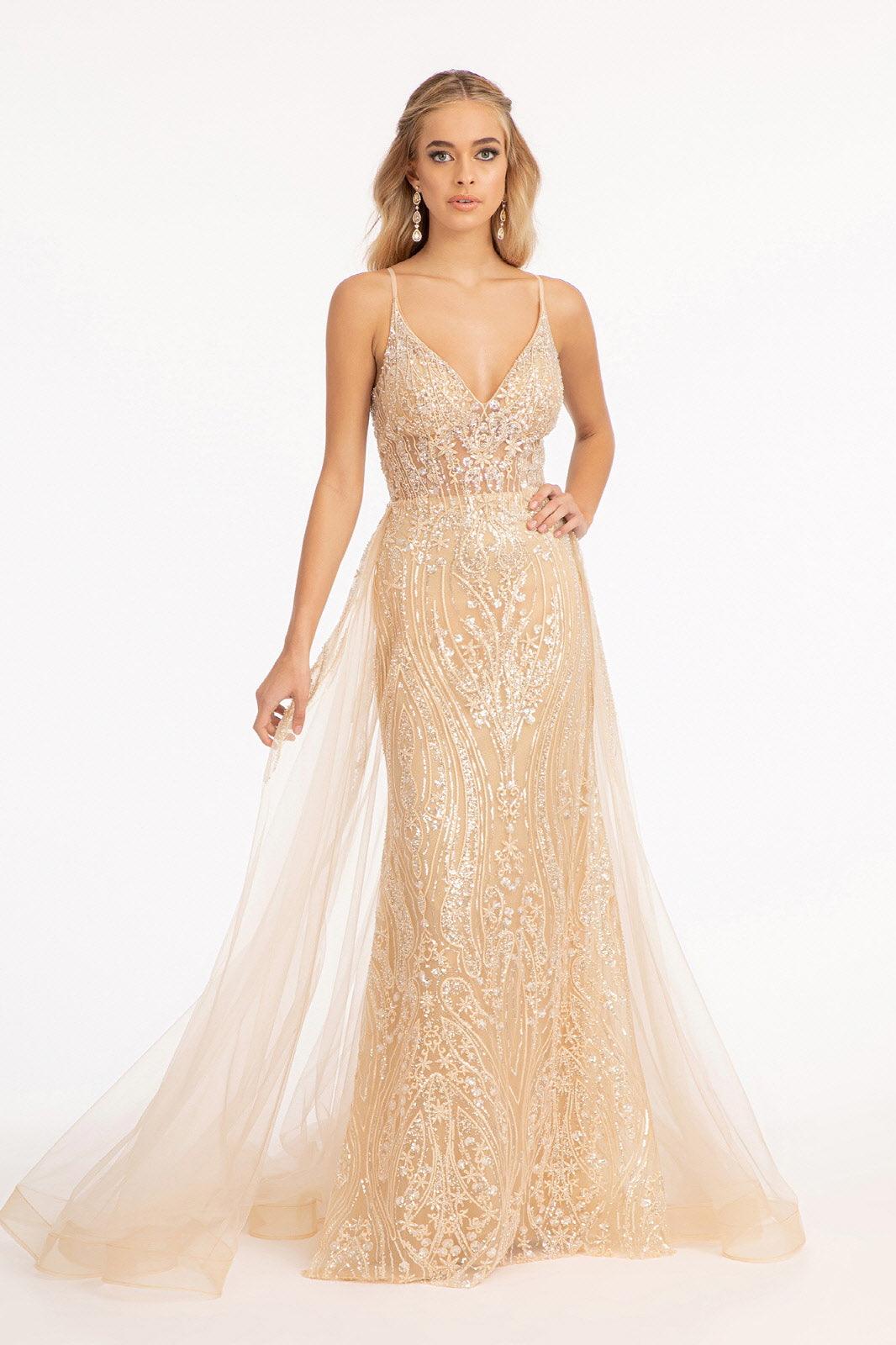 Punctuate your look for an evening of dancing and romance with this stunning gorgeous long prom dress. This elegant spaghetti strap long gown features sweetheart neckline with sheer bodice and detachable layer on waist. Graceful and figure flattering, this outfit will surely make your ensemble unforgettable at any formal occasion.<br><br><br>Fabric : Lace, Mesh<br><br>Zipper Back<br><br>Length : Full Length<br><br>Sleeve Style : Spaghetti Strap<br><br>Colors : Champagne, Mauve<br><br>Sizes : XS, S, M, L, XL, 2XL, 3XL<br><br>Fully Lined<br><br>Occasion : Prom, Formal, Evening Party, Homecoming, Wedding Guest, Red Carpet, Pageant