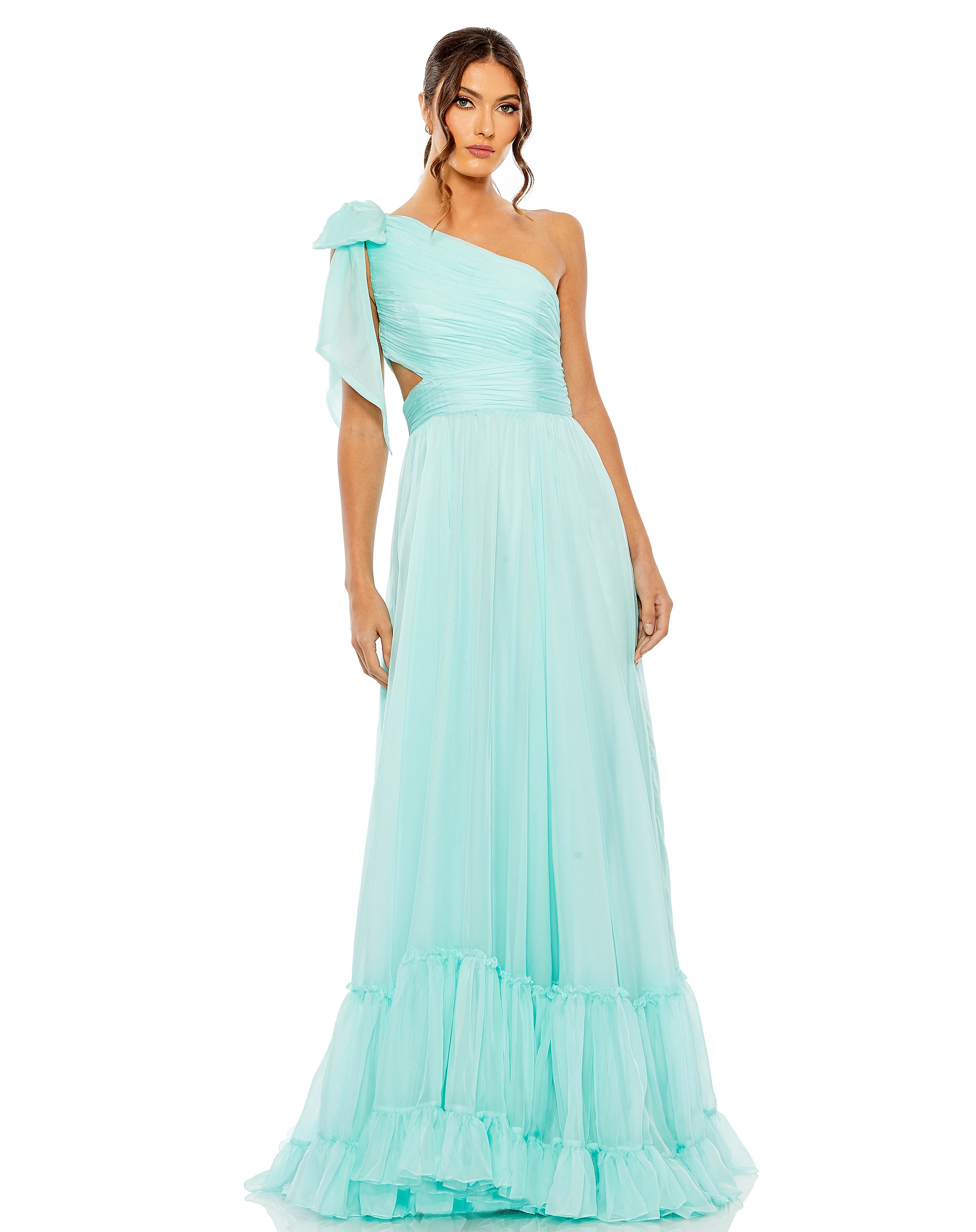  
<p><span data-sheets-userformat='{"2":4480,"10":2,"11":4,"15":"Roboto"}' data-sheets-value="{&quot;1&quot;:2,&quot;2&quot;:&quot;This elegant XXX prom dress at The Dress Outlet features a traditional style with modern touches that are sure to make you the belle of the ball. This classic piece is crafted from a delicate silk chiffon fabric that is soft on the skin and flows beautifully when worn. It comes in a variety of colors and sizes, ranging from small to plus sizes. Making it perfect for a prom event or for any special occasion you'll be attending.&quot;}">This elegant A line prom dress at The Dress Outlet features a traditional style with modern touches that are sure to make you the belle of the ball. This classic piece is crafted from a delicate silk chiffon fabric that is soft on the skin and flows beautifully when worn. Making it perfect for a prom event or for any special occasion you'll be attending.</span></p>
<br>
<ul style="list-style-type: disc;">
<li>Fabric : Chiffon</li>
<li>Length : Full Length</li>
<li>Sleeve Style : One Shoulder</li>
<li>Color : Aqua, Hot Pink</li>
<li>Sizes : 0, 2, 4, 6, 8, 10, 12, 14, 16</li>
<li>Occasion : Prom Dresses, Formal Dresses, Homecoming Dresses</li>
</ul>