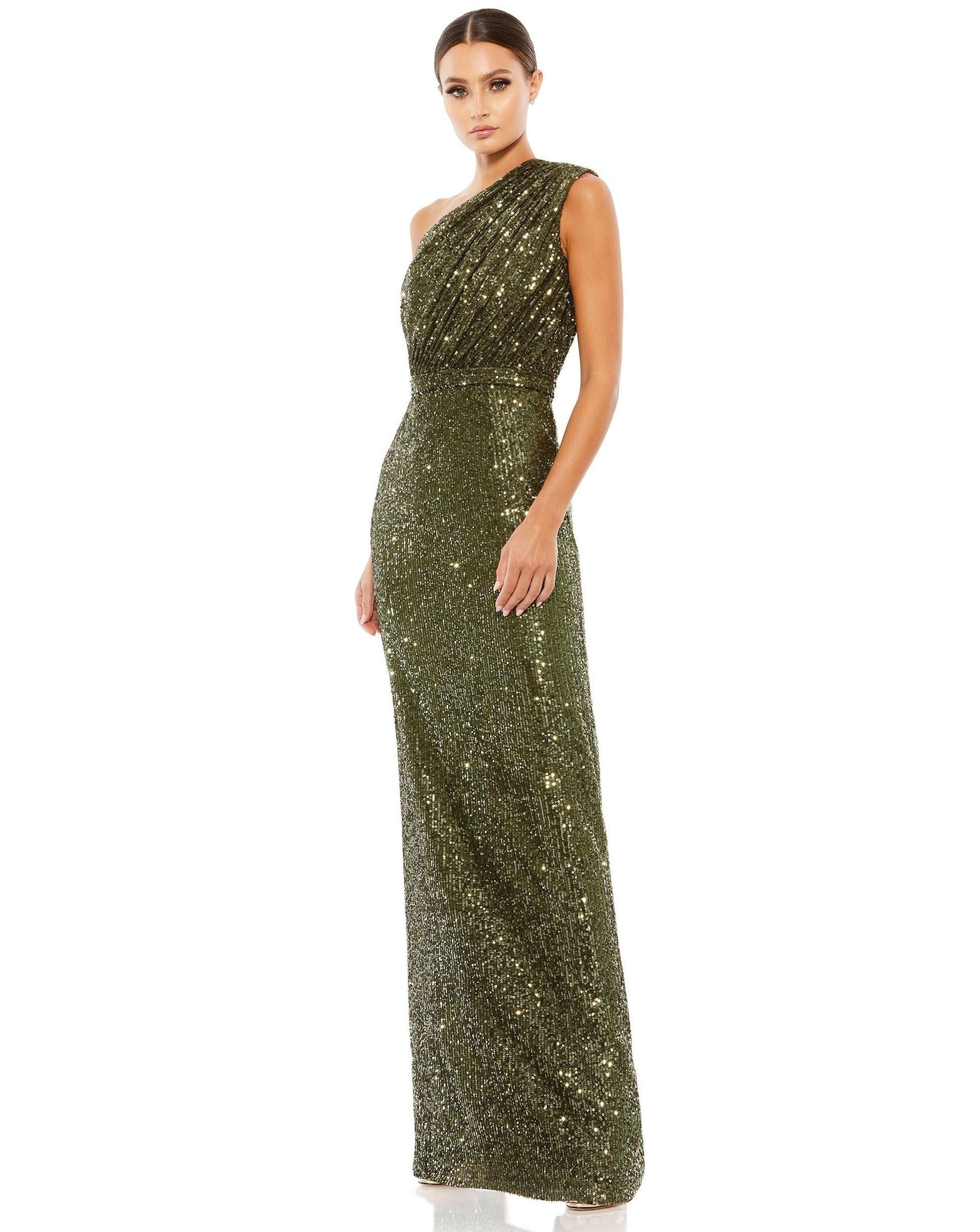 <p>Fancy yourself as a ravishing damsel in waiting   Dare to dream and find your perfect fit with this gorgeous prom dress. Featuring a one shoulder neckline with a center back slit and made of sequins material. Perfect for any special occasion.</p>
  
<p>Fabric : Sequins</p>
<p>Zipper Back</p>
<p>Length : Full Length</p>
<p>Sleeve Style : One Shoulder</p>
<p>Colors : Olive,   <span data-mce-fragment="1">Rose Pink, Yellow</span></p>
<p>Sizes : 0, 2, 4, 6, 8, 10, 12, 14, 16</p>
<p>Fully Lined</p>
<p>Occasion : Prom, Formal, Evening Party, Homecoming, Wedding Guest, Red Carpet, Pageant</p>