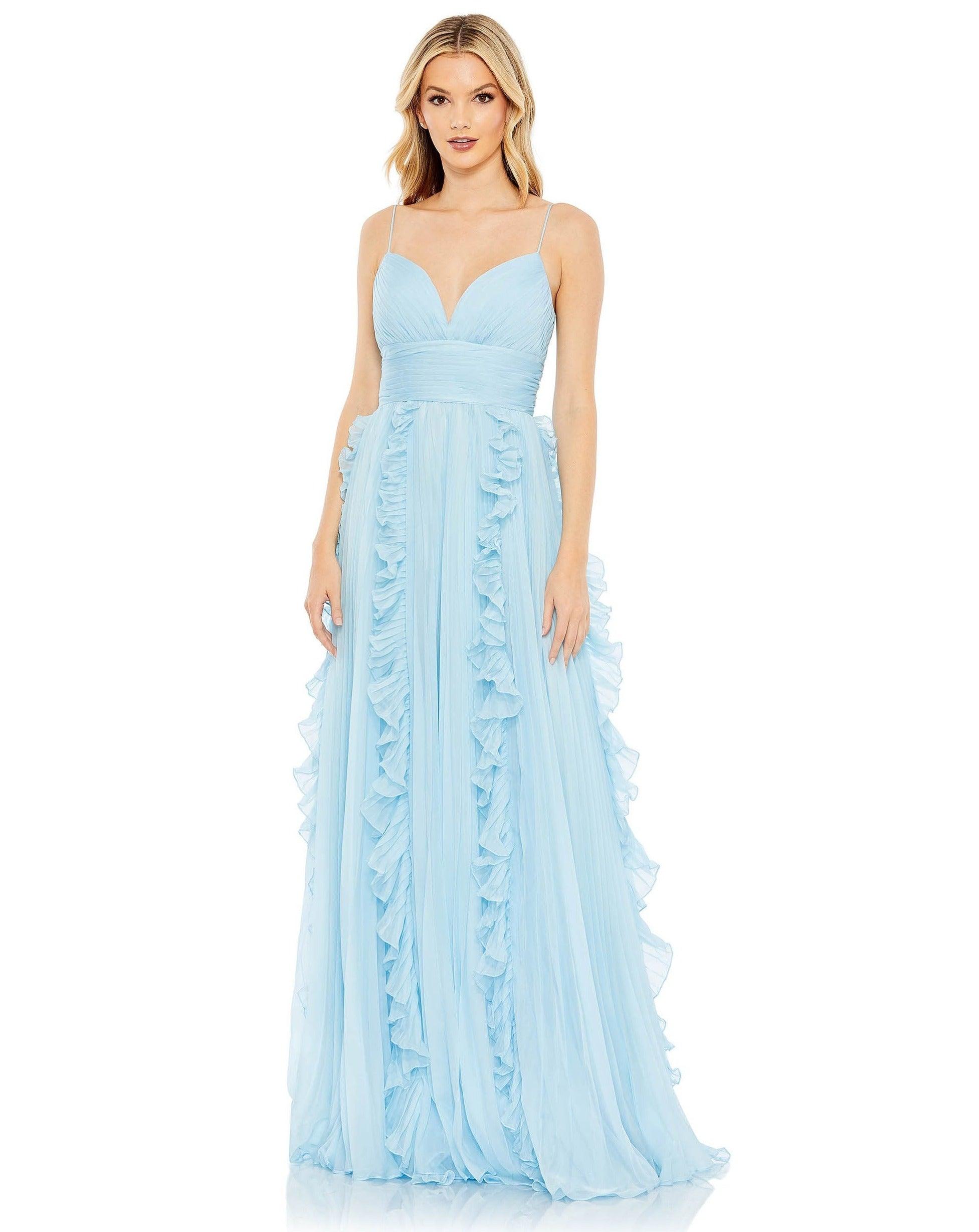 <p>Feel sexy and confident in this beautifully designed prom dress featuring a spaghetti strap sweetheart neckline and V-back design and a directionally ruched bodice. Say yes to this dress now. This stylish, versatile dress is just what you need.<br><br><br>Fabric : Chiffon<br><br>Zipper Back<br><br>Length : Full Length<br><br>Sleeve Style : Spaghetti Strap<br><br>Colors : <span data-mce-fragment="1">Powder Blue, Red, White, Sunshine</span><br><br>Sizes : 0, 2, 4, 6, 8, 10, 12, 14, 16, 18, 20<br><br>Fully Lined<br><br>Occasion : Prom, Formal, Evening Party, Homecoming, Wedding Guest, Red Carpet, Pageant</p>