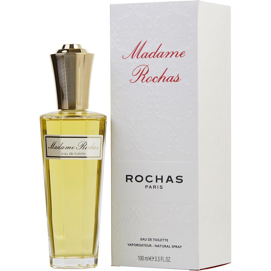 <p>Enjoy the woody and sweet notes radiating from Madam Rochas, a classic fragrance originally launched in 1960 by the Rochas design house. This alluring scent begins with tart lemon notes balanced by the citrusy aroma of bergamot. The flowery heart of rose and jasmine offers sweetness that defines your playful personality and a touch of the femininity you desire. This designer fragrance for women finishes with a woody sandalwood base for a robust and refreshing result.</p>