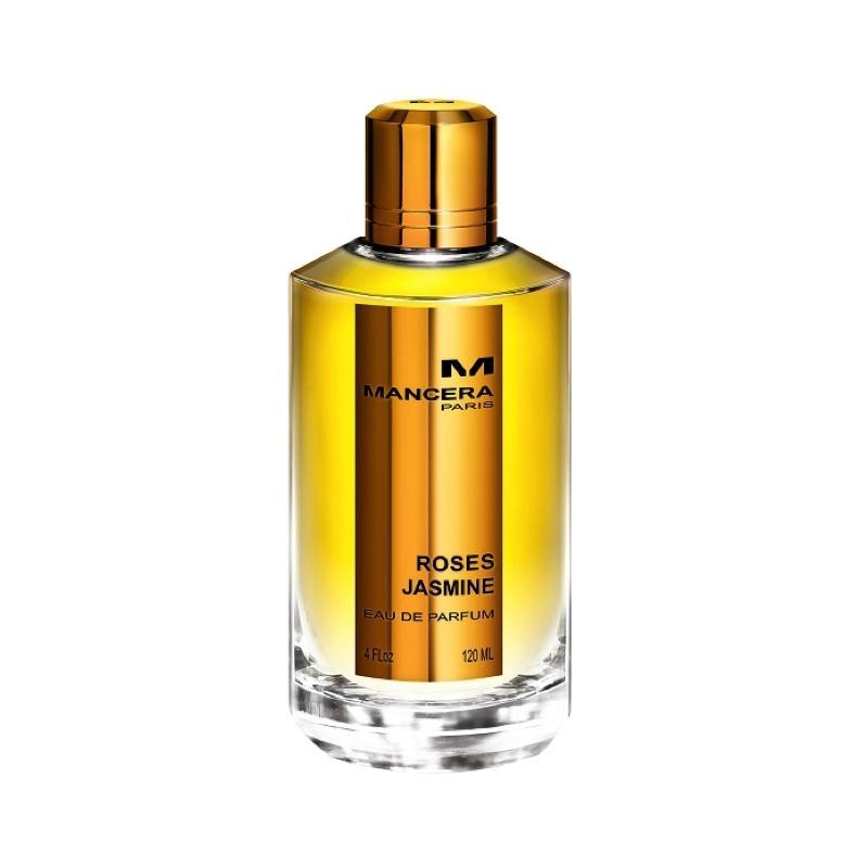 Mancera Roses Jasmine by Mancera Perfume. Mancera Roses Jasmine is a luxurious blend of floral and fruity accords. Introduced in 2012, this fragrance is charming and sparkling, the perfect perfume for a woman who is feminine and vibrant, who wants to project an image of elegance and vivaciousness. The fragrance opens with fresh fruity notes of lemon, mandarin orange, pear and grass. As these crisp notes subside, you get the heart of the perfume, with rose, jasmine, orange blossom and patchouli notes. The lemony rose echoes the citrus top notes, while the patchouli mirrors the greenness of the grassy top notes. The fragrance closes with musk, oakmoss and cedar, an earthy finish that gives a bit of gravitas to the entire scent.