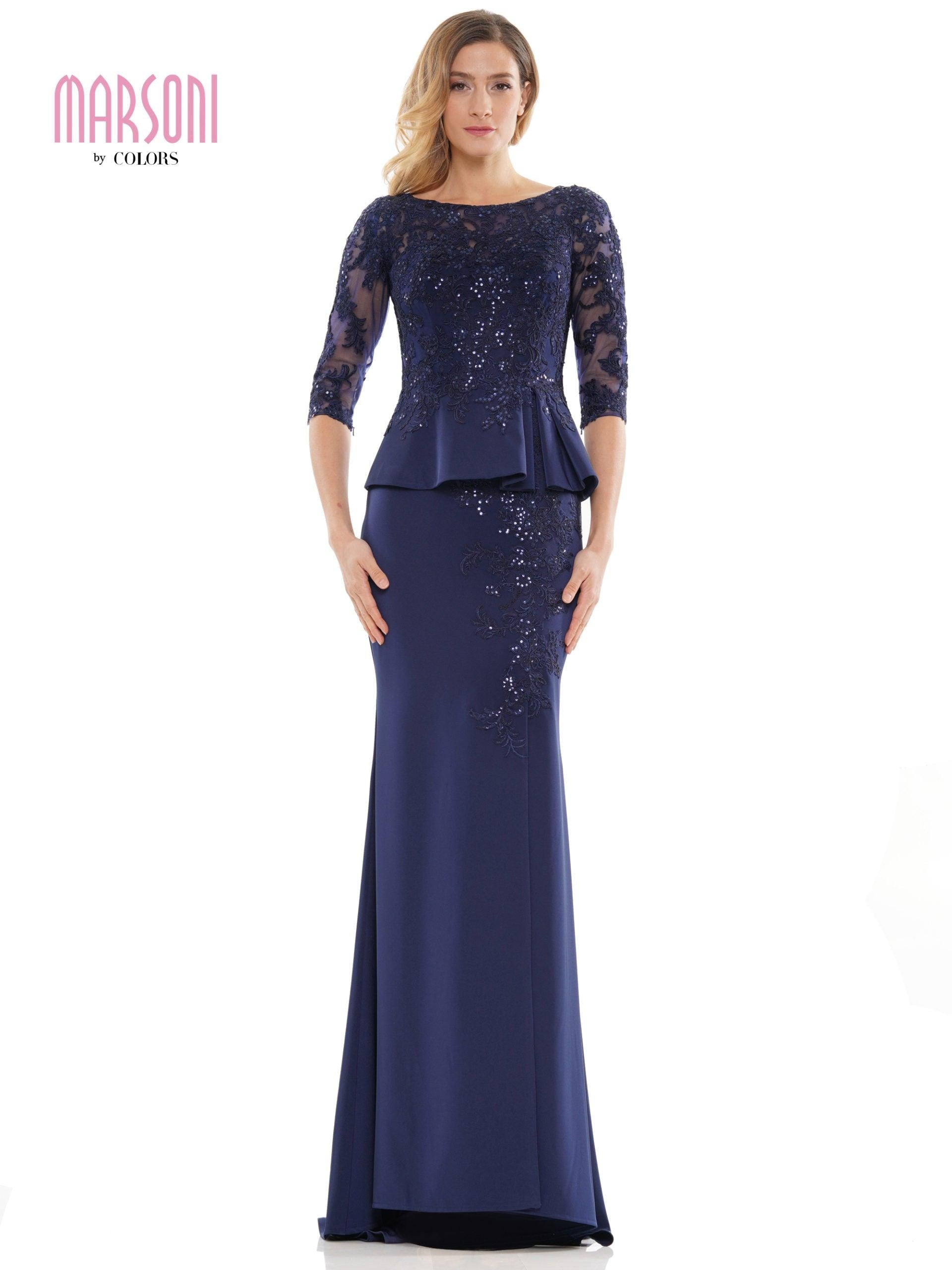 <p>The best thing about this dress is that it will keep you looking sharp and put-together while still making you feel comfortable. It has a full figure stretch, so it always keeps its shape after wearing. You'll feel like the most elegant woman in the room with this exquisite long peplum style dress.</p> <p> </p> <p>Fabric : <span data-mce-fragment="1">Stretch Faille, Lace</span></p> <p>Zipper Back</p> <p>Length : Full Length</p> <p>Sleeve Style : 3/4 Sleeves</p> <p>Colors : Navy, Dusty Rose, Charcoal</p> <p>Sizes : 4, 6, 8, 10, 12, 14, 16, 18, 20, 22, 24</p> <p>Fully Lined</p> <p>Occasion : Formal, Evening Party, Church, Wedding Guest, Mother of the Bride, Mother of the Groom</p>