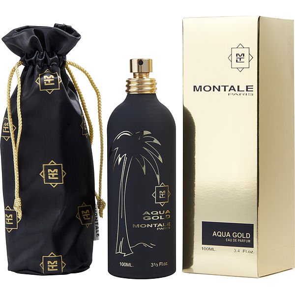 Montale Aqua Gold by Montale Perfume. Montale Aqua Gold is a citrusy floral fragrance for women that was launched in 2018. It opens with notes of lavender and citruses. Its middle notes consist of orange blossom and jasmine. Its base features notes of cedar, white musk, and leather. This fragrance is long lasting. It has soft sillage, making it a versatile perfume that could be used for nearly any occasion.