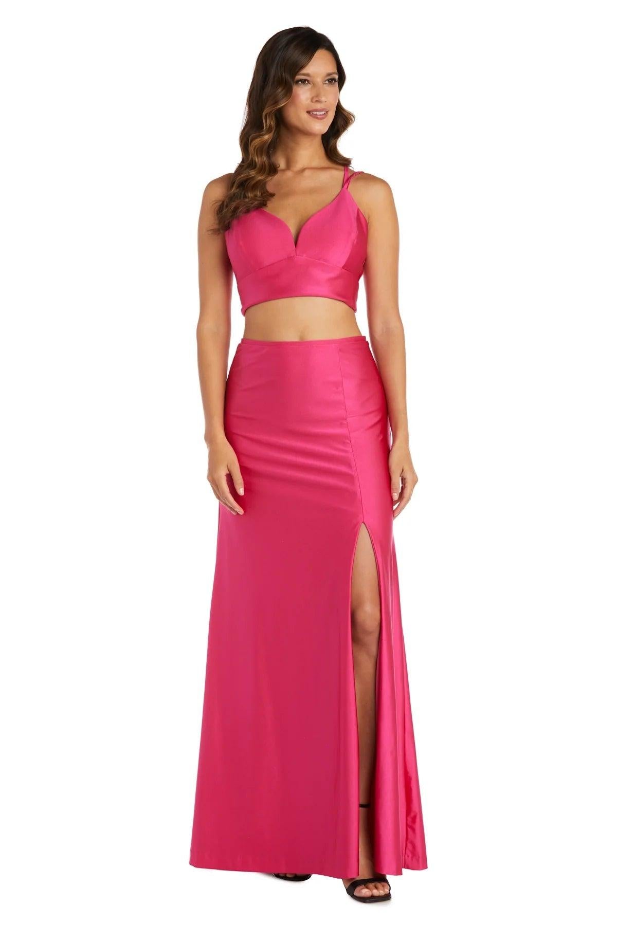 Punctuate your look for an evening of dancing and romance with this stunning gorgeous long prom dress. This stunning two piece gown featuring a spaghetti strap with corset back and sexy high slit. Perfect for any special occasion so you can feel confident, glamorous, and comfortable in this elegant design.<br data-mce-fragment="1"><br data-mce-fragment="1"><br data-mce-fragment="1">Corset, Zipper Back<br data-mce-fragment="1"><br data-mce-fragment="1">Length : Full Length<br data-mce-fragment="1"><br data-mce-fragment="1">Sleeve Style : Spaghetti Strap<br data-mce-fragment="1"><br data-mce-fragment="1">Color : Hot Pink<br data-mce-fragment="1"><br data-mce-fragment="1">Sizes : 0, 1, 3, 5, 7, 9, 11, 13, 15<br data-mce-fragment="1"><br data-mce-fragment="1">Fully Lined<br data-mce-fragment="1"><br data-mce-fragment="1">Occasion : Prom, Formal, Evening Party, Homecoming, Wedding Guest, Red Carpet, Pageant