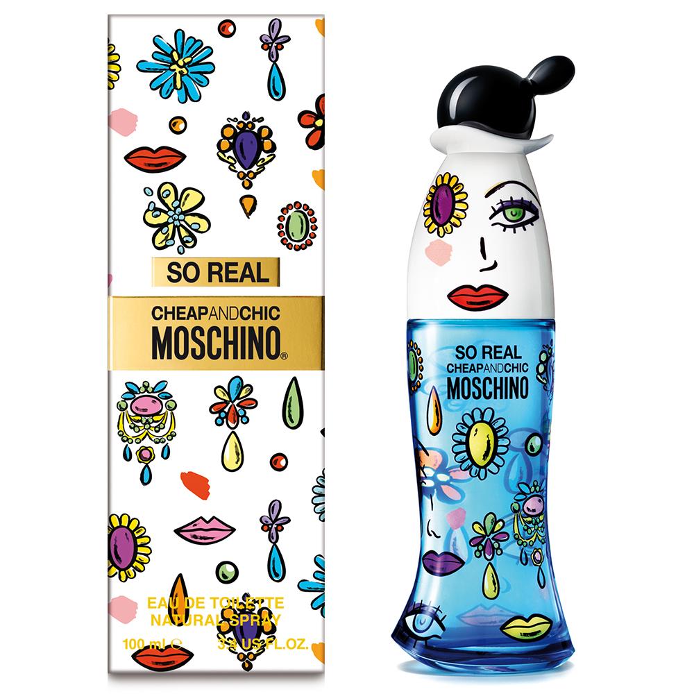 Scent Type:<br>Fresh Citrus &amp; Fruits<br><br>Key Notes:<br>Raspberry and Blackerry Sorbet, Magnolia, Oak Moss Accord<br><br>After travelling around the world and receiving some of the most prestigious awards and honors in more than 20 years of its history, Moschino Cheap and Chic returns more modern and current than ever, introducing the brand new So Real, Fragrance for Her‰ÛÓa fragrance that is ironic and fun as only Moschino knows how to be.<br><br>A lively, joyful essence, contained in the iconic Cheap and Chic bottle, So Real wears an exclusive Moschino style dress, designed by the Maison‰۪s Artistic Director, Jeremy Scott.
