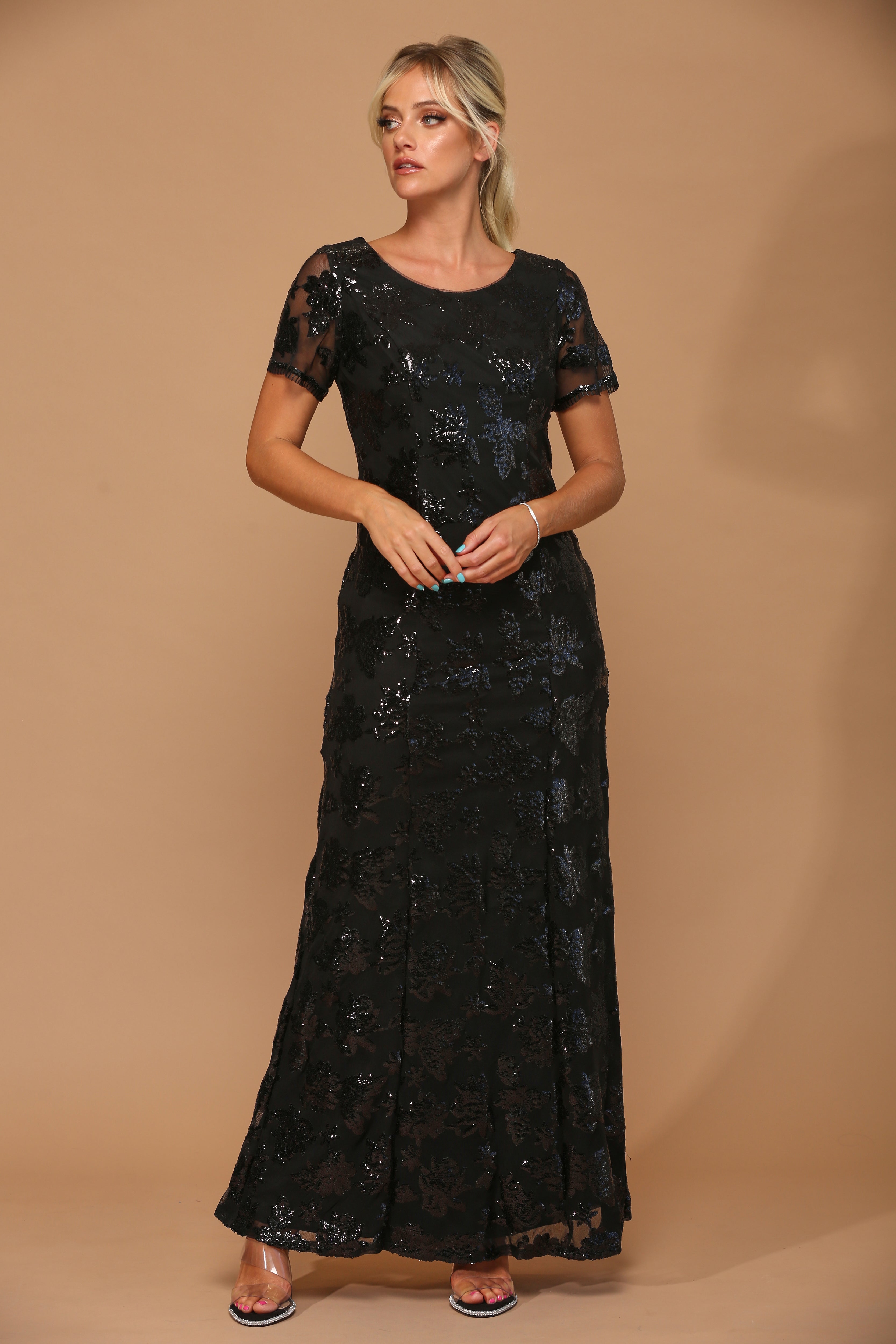 <p>Introducing the gorgeous <strong>Mother of the Bride Long Formal Evening Dress Sale</strong>. It's perfect for special events including formal parties, evenings when you are the mother of the bride, church visits or wedding guests.</p>
<p>This dress is made of illusion fabric and embellished with quality sequins that give it sparkle and appeal. Its length is full, reaching to the lowest points, accentuating your grace and elegance, and the tight lining will ensure comfort.<br></p>
<p>All Sale Items are Final Sale<br><br>Fabric : Sequins<br><br>Zipper Back<br><br>Length : Full Length<br><br>Sleeve Style : Short Sleeve<br><br>Colors : Black, Burgundy, Charcoal, Cocoa, Navy, Plum<br><br>Sizes : S, M, L, XL, 2XL, 3XL, 4XL, 5XL<br><br>Fully Lined<br><br>Occasion : Formal, Evening Party, Mother of the Bride, Church, Wedding Guest</p>