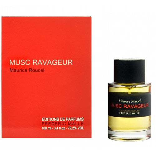 Musc Ravageur Perfume by Frederic Malle, Created by Maurice Roucel in 2000, Musc Ravageur captivates and grabs the attention of those who experience it. Base notes of oriental sandalwood and vanilla combine with the creamy essence of tonka bean to produce an excellent evening fragrance. This perfume’s mysterious allure only increases with woody note additions of cedar and guaiac wood. Adding to this fragrances identity are spicy and lively notes of cinnamon and cloves to bring wearers closer to home. Finally, top notes of bergamot and lavender prove lively additions to this long-lasting scent.

Made by perfume company Frederic Malle, this scent is a result of a family lineage teeming with fragrance industry experience. Frederic Malle’s family consists of three generations of perfume creators. This scent is one of this companies first creations and is a testament to Frederic Malle’s history and experience within this industry. Its professional and modern bottle design is a wonderful addition to anyone’s collection.