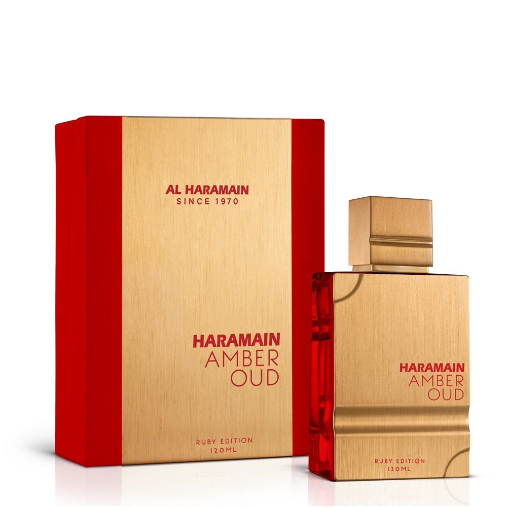<p>ONE PER CUSTOMER LIMIT.</p>
<p><meta charset="UTF-8">Amber Oud Ruby Edition by Al Haramain Perfumes is a fragrance for women and men. This is a new fragrance. Amber Oud Ruby Edition was launched in 2022. Top notes are Bitter Almond and Saffron; middle notes are Egyptian Jasmine and Cedar; base notes are Ambergris, Woody Notes and Musk.</p>