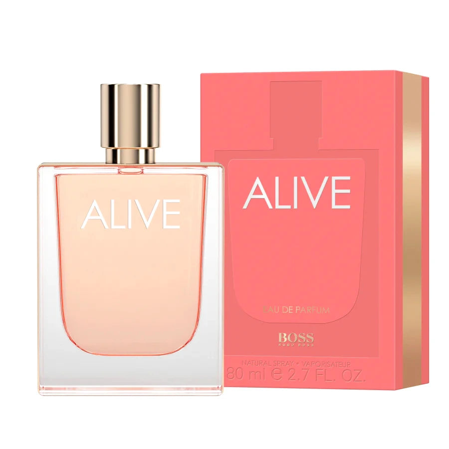 <p>Indulge in the captivating woody scent of Boss Alive Eau de Parfum for women. Starting with sweet plum and Madagascar vanilla, this 2020 fragrance also features warm notes of cinnamon and thyme, balanced with delicate jasmine sambac. The result is a passionate and luxurious fragrance, perfect for any occasion.</p>