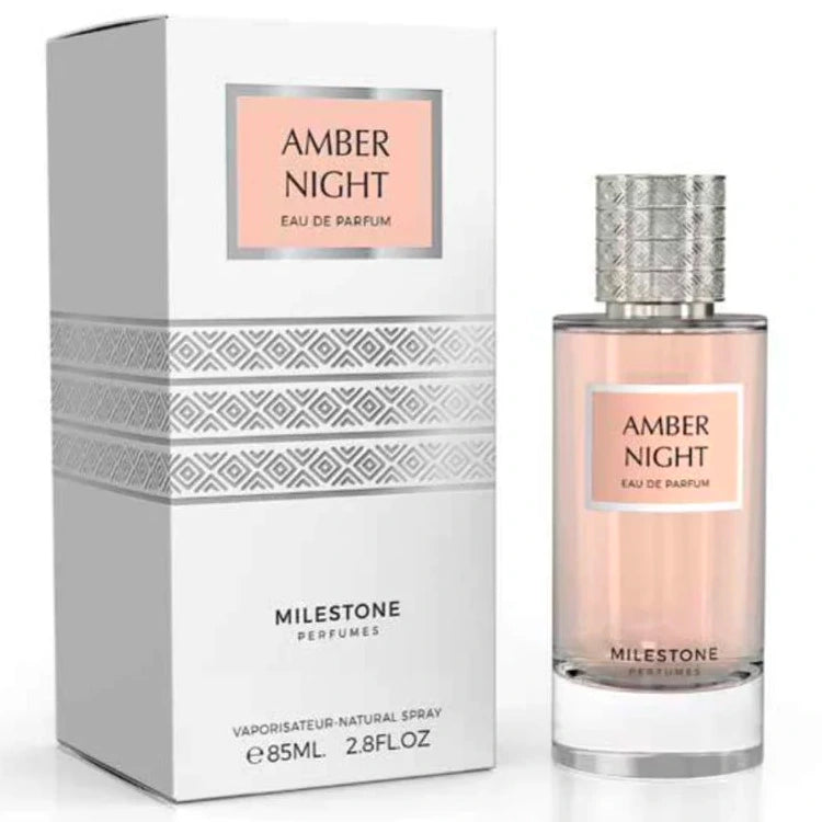 <p data-mce-fragment="1"><em>﻿INSPIRED BY ﻿</em><strong>﻿DIOR AMBRE NUIT</strong><br></p>
<p data-mce-fragment="1">Amber Night 2.8 oz EDP for women is a sophisticated, luxurious scent, beginning with a vibrant bouquet of Bergamot and Grapefruit notes and deepening into a velvety blend of Damask Rose and Pink Pepper. Balanced by a warm, earthy base of Ambergris, Guaiac, Cedarwood, and Patchouli, this fragrance evokes a timeless, exclusive allure.</p>
