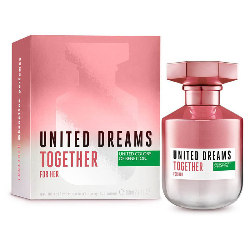 <span data-mce-fragment="1">United Dreams Together Her is an EDT perfume for the expression of pure love, and that feeling is amazing. The fragrance notes start with natural fruity headnotes, making way for middle floral notes and rounding off with a combination of sweetness and seduction, which describe it as love in the purest form. This feminine perfume will end the hunt for your perfect and lovable fragrance for sure.</span>