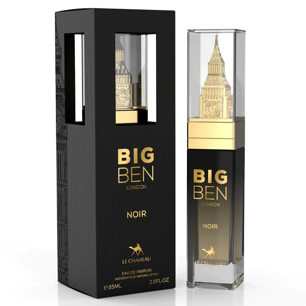 <p><em data-mce-fragment="1">INSPIRED BY</em><span data-mce-fragment="1"> <b>TOM FORD NOIR</b></span></p>
<p>Experience the complexity of Big Ben London Noir, a luxurious and exclusive unisex Eau de Parfum. Reveal captivating notes of Peach, Apple Blossom, Pineapple Blossom, Musk, Wild Rose, and Patchouli, each lending an opulent scent to your signature style. Accentuate your look with pure and noble accords no one can resist.</p>