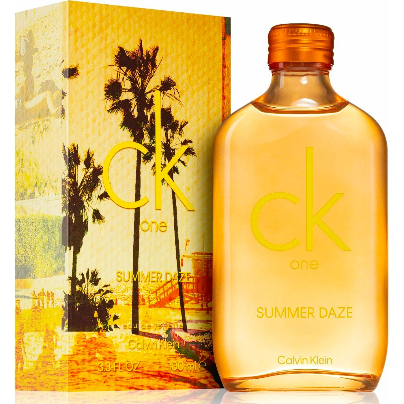 <p><b data-mce-fragment="1">Ck One Summer Daze</b><span data-mce-fragment="1"> by </span><b data-mce-fragment="1">Calvin Klein</b><span data-mce-fragment="1"> is a fragrance for women and men. This is a new fragrance. </span><b data-mce-fragment="1">Ck One Summer Daze</b><span data-mce-fragment="1"> was launched in 2022. Top note is Kumquat; middle notes are Mint and Tea; base notes are White Musk and Vetiver.</span></p>
<p>"CK One Summer Daze is inspired by the ultimate road trip with your tribe and the freedom felt on the open road. Beautiful landscapes. Passing road signs. A map filled with endless adventure. The arrival of summer awakens one’s innermost feelings of warmth, youth, and playfulness.</p>
<p>Bright and luminous, CK One Summer Daze opens with a zesty, citrusy top note of kumquat. An iced mint tea note at the heart lends freshness while musk and vetiver ground the juice, capturing the essence of the summer season in a bottle. The end result is a fragrance that provides a feeling of happiness.</p>