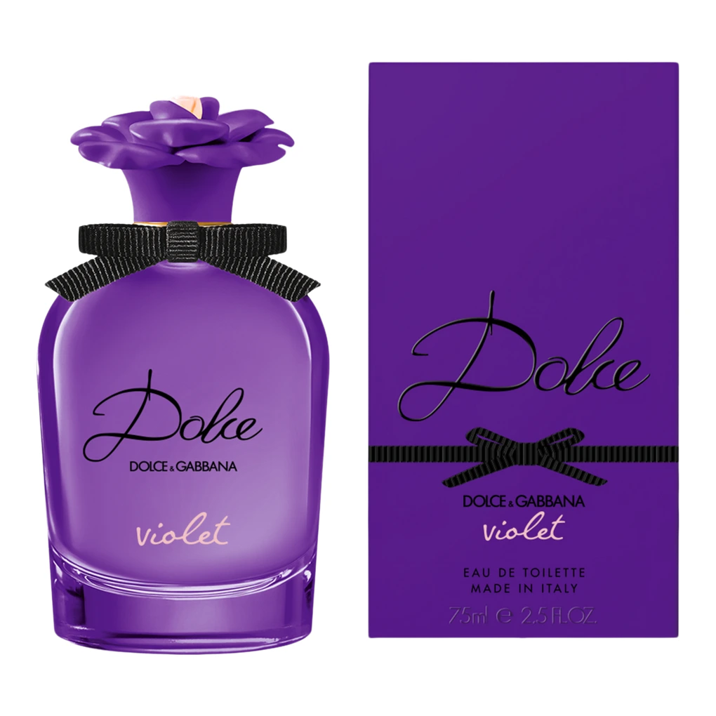 <p>Featuring an elegant and bewitching violet bottle with a black grosgrain ribbon and iconic floral cap, this fine fragrance opens with an exquisite accord of Blackcurrant buds, Madagascar Mandarin and Cyclamen. The heart of the scent is further elevated with bewitching accents of Violet, Juicy Blackberry and Sun-kissed Pear, which settles into a dry, sensual and creamy Sandalwood and Madagascar Vanilla base. Discover a luxurious and vivid scent with Dolce Violet.</p>