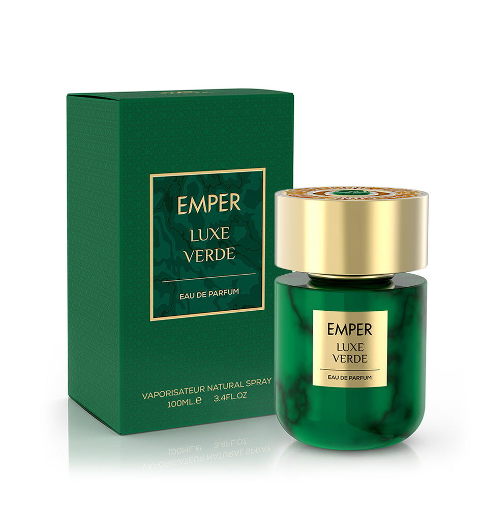 <span data-mce-fragment="1">Emper Luxe Verde is inspired by the beauty of mystery. This blend of sweet and floral notes crafts a fragrance that calls for an unrivalled sense of luxuriousness.</span>
