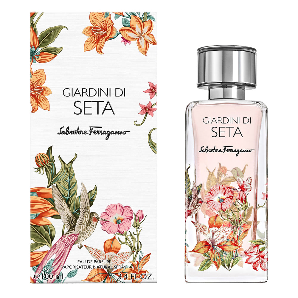 <span data-mce-fragment="1">Storie di seta is the new line of fragrances inspired by the imaginary worlds of Salvatore Ferragamo's silk creations. A refined collection of fo</span><span class="yZlgBd" data-mce-fragment="1">ur universal and fresh perfumes, each unique fragrance is bound by an exclusive mix.Giardini di Seta is Salvatore Ferragamo's new olfactory chapter inspired by hidden gardens.</span>