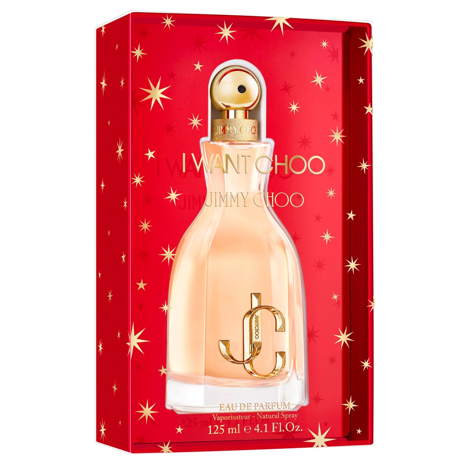 <span data-mce-fragment="1">Jimmy Choo I Want Choo 125ml Eau de Parfum Limited Edition</span><br data-mce-fragment="1">
<p data-mce-fragment="1">Iconic and playful, 'I Want Choo' is a floral gourmand woody fragrance that embodies the vivacious and confident Jimmy Choo woman. A blend of citrus and velvety peach creates a tantalizing top note, while the warm and sensual blend of red spider lily and jasmine sambac makes it impossible to resist. Perfect for a girls' night in filled with laughter and joy.</p>
<br>