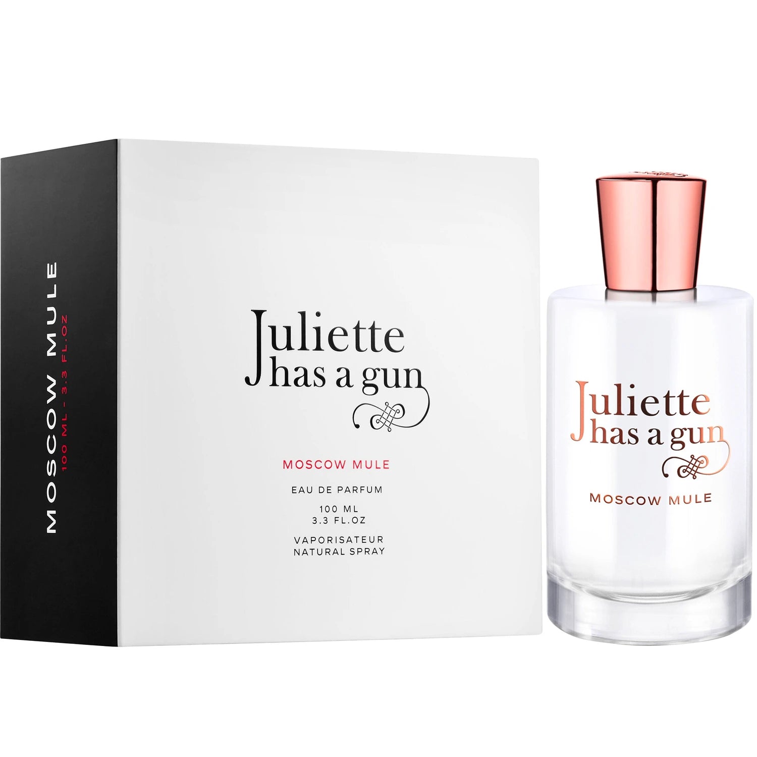 <p>Introducing Juliette Has A Gun Moscow Mule, an earthy and woody Eau de Parfum that combines the delicate aroma of ginger, lime and jasmine for a sophisticated, luxurious scent. In a classic white and metallic bottle, the elegance of copper mugs is celebrated in a timeless fragrance. Enjoy the limitless pleasure of this exclusive scent.</p>