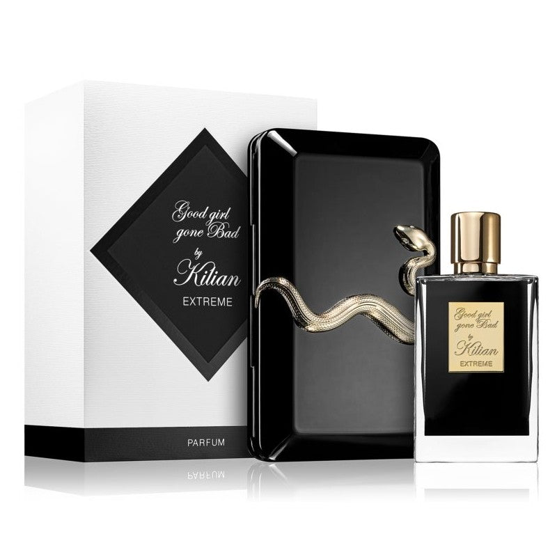 <span data-mce-fragment="1">The perfume Good girl gone bad - Extreme is part of the KILIAN Narcotics family. From rose to tuberose, from orange blossom to gardenia… Kilian flowers are composed like a narcotic dependence.</span><br data-mce-fragment="1"><span data-mce-fragment="1">A lot of attention is taken in each bottle of KILIAN refillable perfume, to make them real precious objects. The perfume bottles of the narcotics family are adorned with a distinctive white lacquer and their bottle has been meticulously engraved on each side, with the representation of the Achilles shield. Like Kilian Hennessy says : "In perfumery, it is as much about seduction as it is about protection.” A gold metal plate on which the name of the perfume is engraved by hand adds an extra touch of sophistication.</span><br data-mce-fragment="1">
