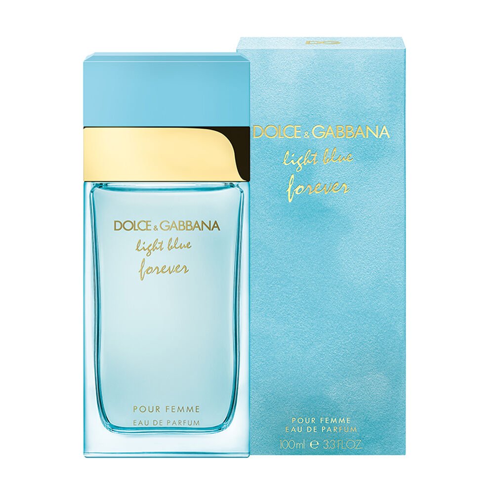 <p class="c-m-v-1" data-auto="product-description" data-mce-fragment="1" itemprop="description">Discover a new twist on the iconic signature with Light Blue Forever Pour Femme Eau de Parfum, the new sunny and sensual feminine fragrance that evokes memories of long summer days by the Mediterranean Sea. This fruity floral perfume captures notes of sun-drenched orange blossom and white flowers, combining with the sparkle of citrus and crisp green apple, and leaving behind an addictive woody trail. Continuing the unmistakable legacy of Light Blue, the bottle maintains the iconic silhouette of the cult classic fragrance but is now reinvented in new shades of blue, drawn from the sparkling hues of the Mediterranean. The glass of radiant turquoise conjures the luminous blue embellished with gleaming golden accents, evoking the dazzling Mediterranean sunrays as they shimmer on the waves.</p>
<ul data-auto="product-description-bullets" data-mce-fragment="1">
<li data-mce-fragment="1">Top Notes: Lemon Essence, Green Apple</li>
<li data-mce-fragment="1">Middle Notes: Orange Blossom, White Flowers</li>
<li data-mce-fragment="1">Bottom Notes: Cashmeran, Cedar Essence, Musks</li>
</ul>